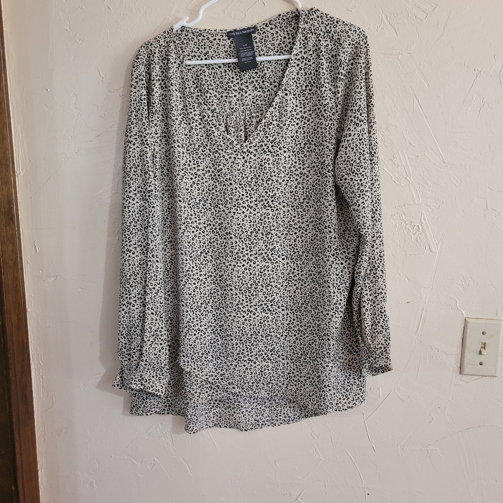 Animal print blouse
